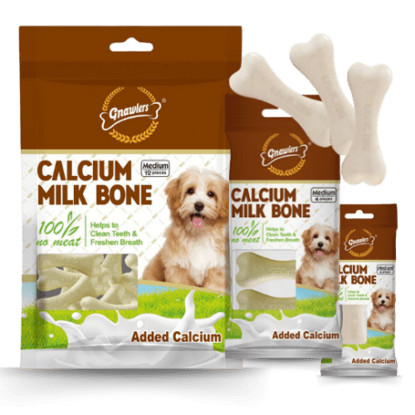 Gnawlers - Calcium Milk Bone 3"