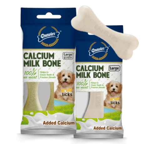 Gnawlers - Calcium Milk Bone 4"